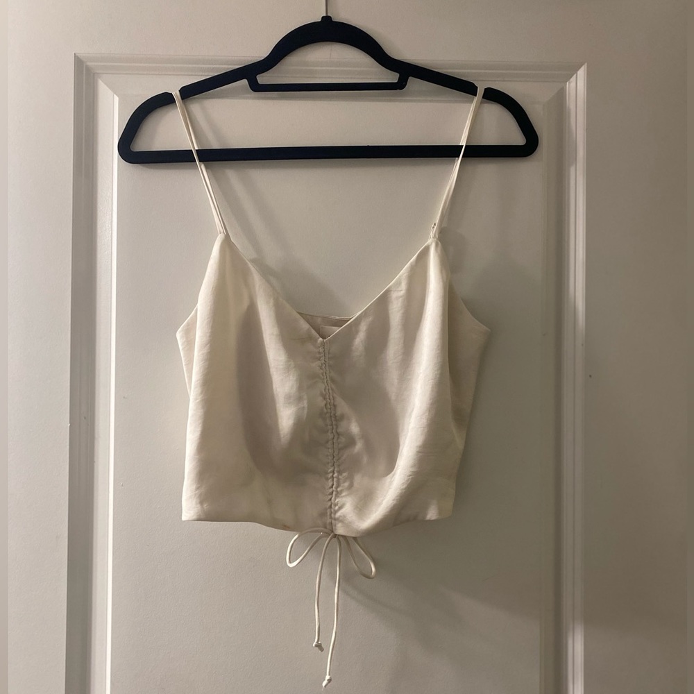 Brand new with tags Aritiza Wilfred white silk crop top